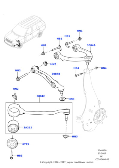 LR034221 - Land Rover Nut