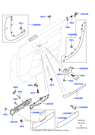 LR036935 - Land Rover Clip