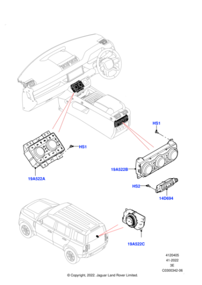 LR144489 - Land Rover Heater Control