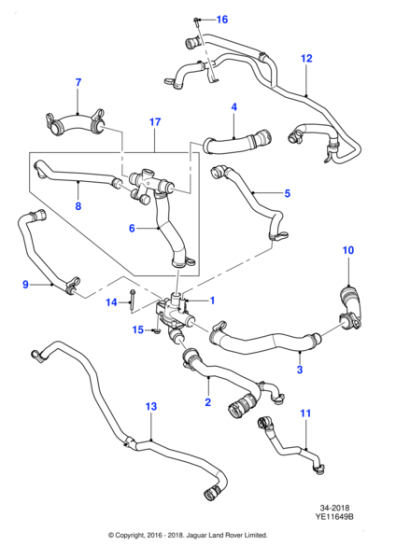 C2D6361 - Jaguar Hose