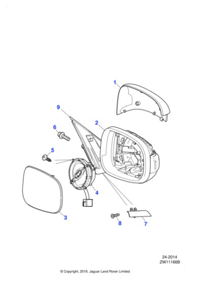 C2C40413 - Jaguar Cover - Mirror Housing