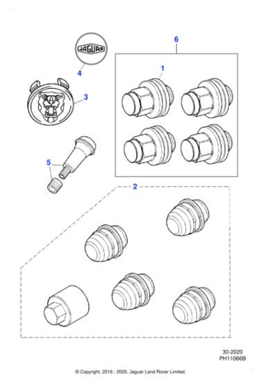 C2D30655 - Jaguar Road wheel badge
