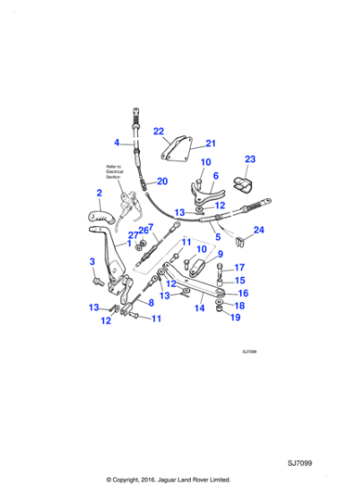MMD5150BA - Jaguar Handbrake cable