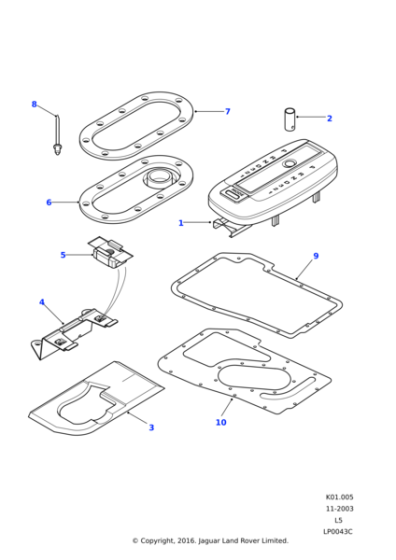 AWR3700PMA - Land Rover Bezel-gear lever gaiter