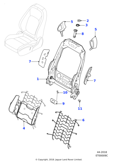 T4N3605 - Jaguar Lumbar support