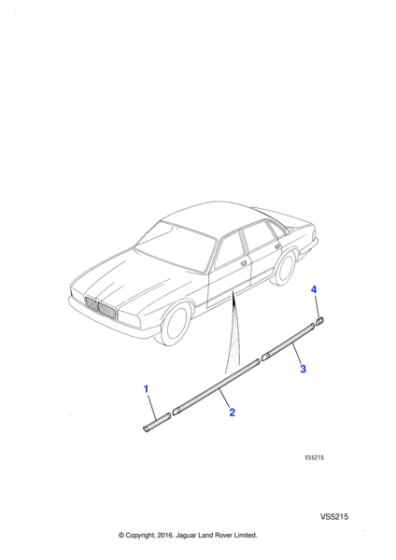 BEC19051 - Jaguar Tonneau side moulding