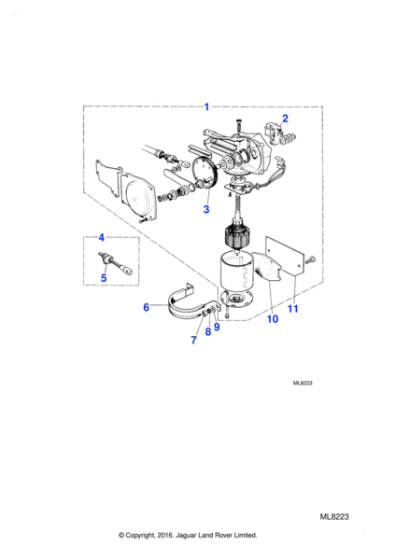 AEU4114 - Jaguar Wiper motor gear/shaft