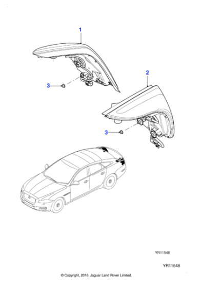 C2D51417 - Jaguar Lamp cluster