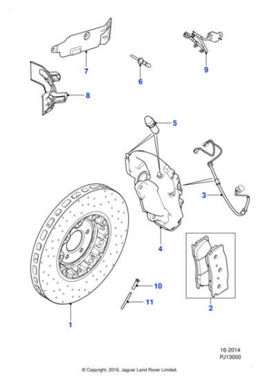 C2P25755 - Jaguar Caliper housing