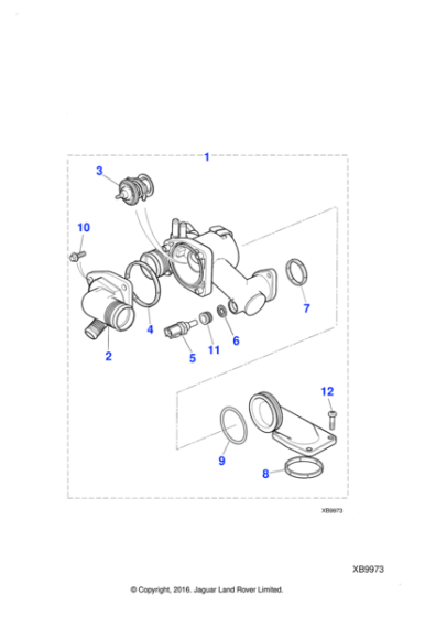 AJ83525 - Jaguar Thermostat seal