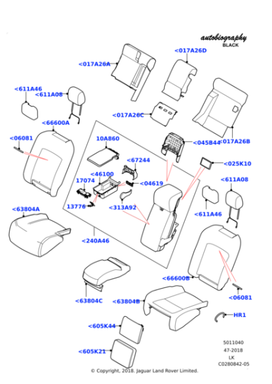 LR123410 - Land Rover Lid - Storage Compartment