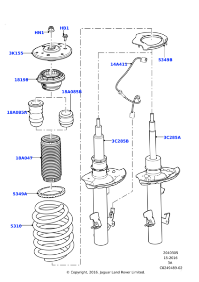 LR096076 - Land Rover Spring - Suspension - Front