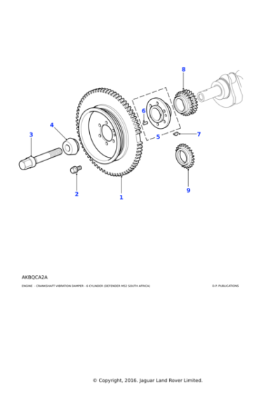 1738620 - Land Rover Damper-torsional vibration