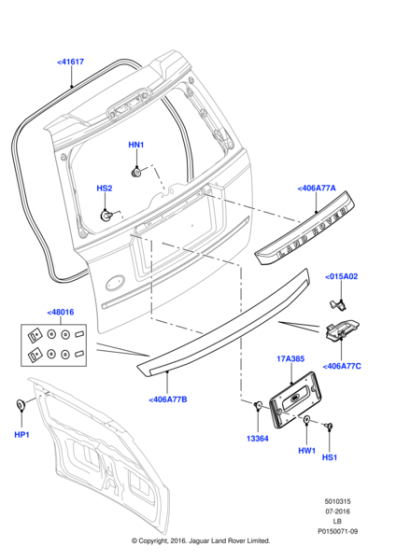 LR020189 - Land Rover Moulding