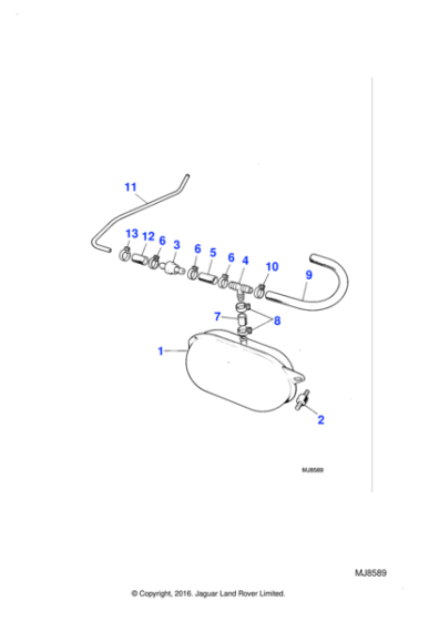 37H8363 - Jaguar Brake hose