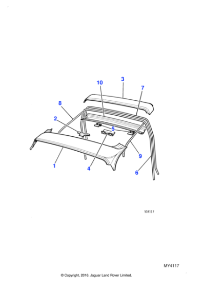 BAC7854 - Jaguar Targa catch plate