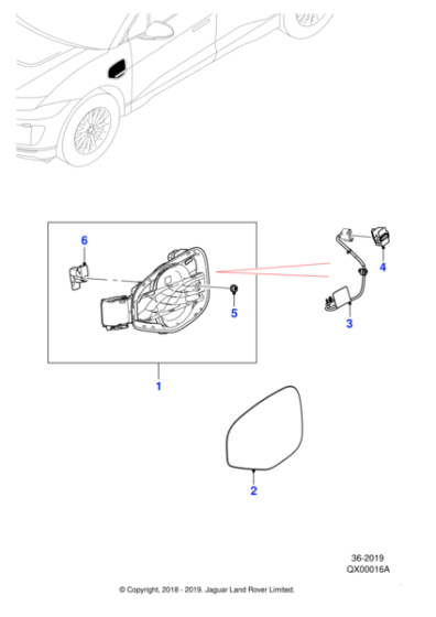 T4K11758 - Jaguar Charger socket flap