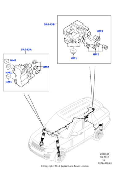 LR037081 - Land Rover Valve - Levelling