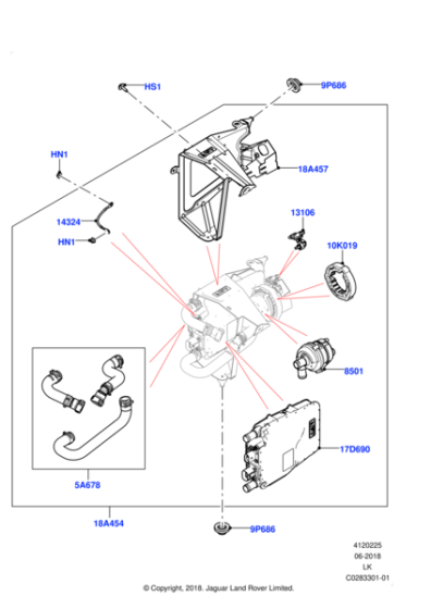 LR130901 - Land Rover HEATER - WATER