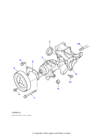 QVB101240E - Land Rover Pump assembly power assisted steering