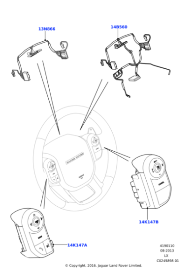 LR050944 - Land Rover Module - Steering Wheel Control