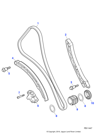 C2Z28428 - Jaguar Timing chain tensioner