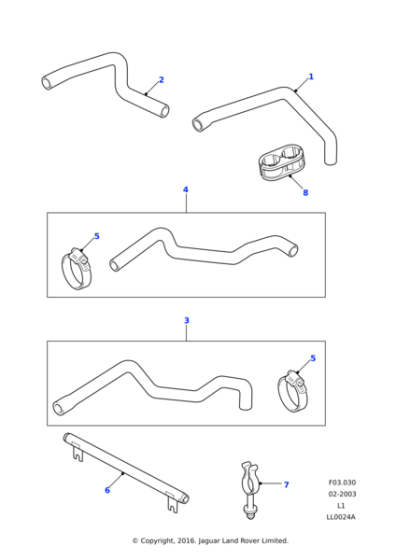 BTR8395 - Land Rover Hose-heater-outlet