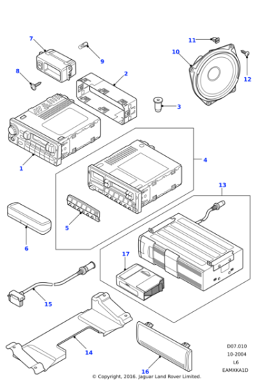 XQM101600 - Land Rover Speaker assembly front door