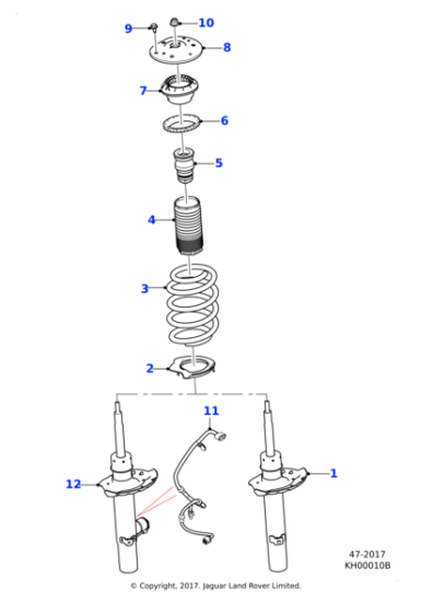 J9C13910 - Jaguar Shock absorber