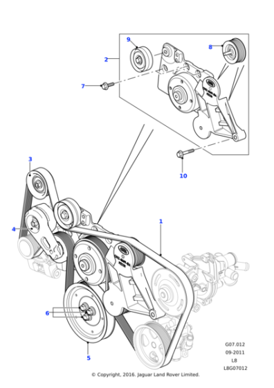 LR031367 - Land Rover Bracket And Bearing