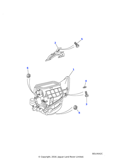 BTR6485 - Land Rover Blower assembly heater