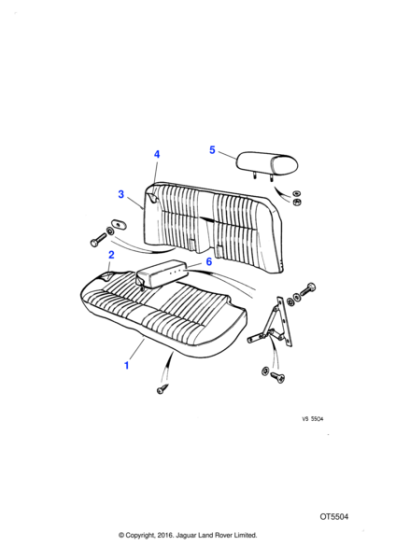 BCC8350LEG - Jaguar Seat squab armrest