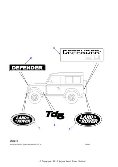 DAS100150 - Land Rover Badge-grille