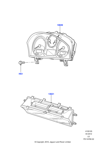 YAC502110 - Land Rover Instrument Cluster - Dash