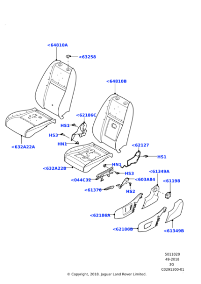 LR114902 - Land Rover Pad - Seat Cushion