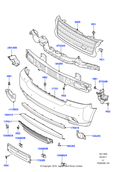 LR012844 - Land Rover Clip