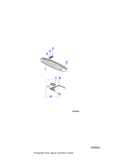 BBC9220 - Jaguar Number plate lamp housing