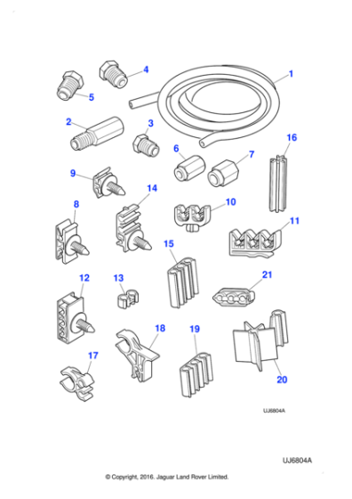 JLM21395 - Jaguar Brake pipe clip