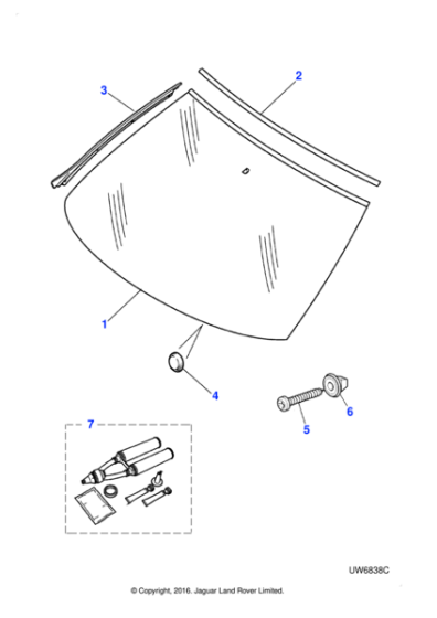 XR854415 - Jaguar Windscreen finisher