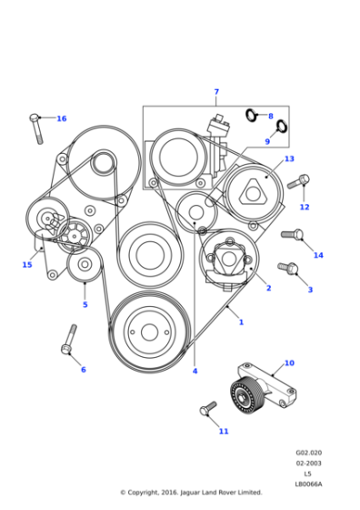 ERR6439 - Land Rover Tensioner assembly