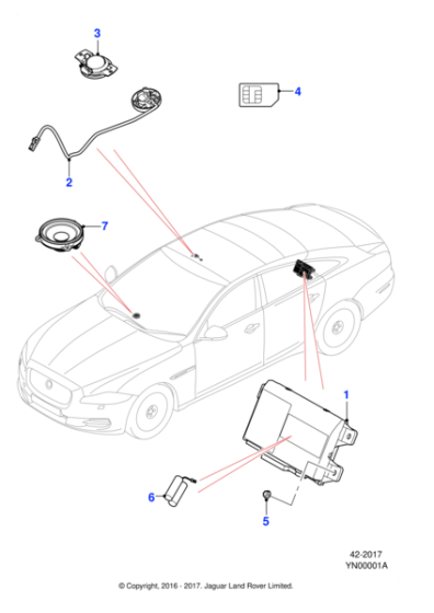 T2R22708 - Jaguar Telematics control module
