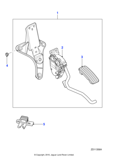 C2D20663 - Jaguar Throttle position sensor
