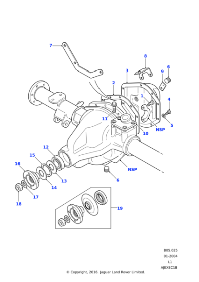 607357 - Land Rover Washer-differential gear thrust