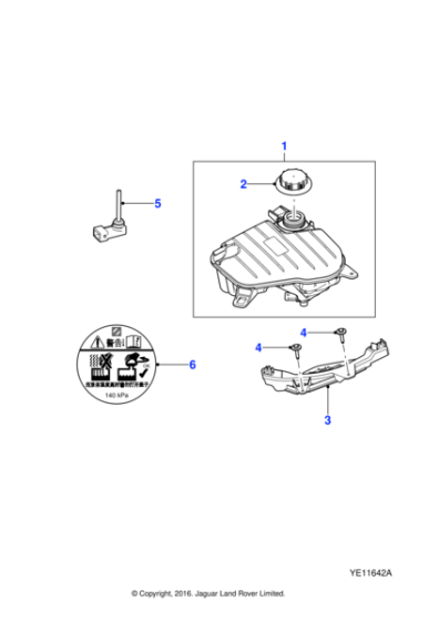 C2D36877 - Jaguar Expansion tank