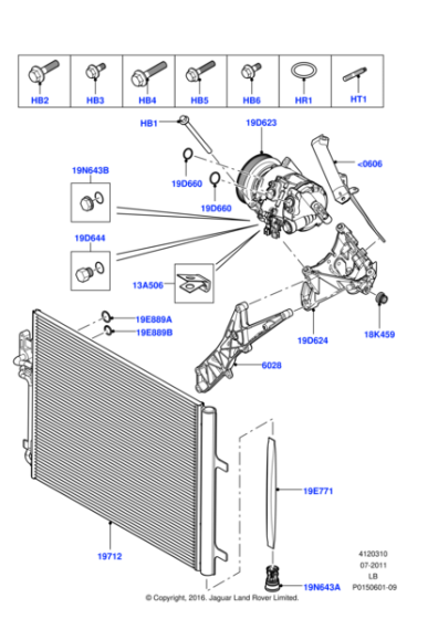 LR034171 - Land Rover Condenser