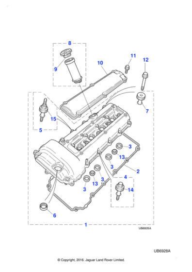 AJ83636 - Jaguar Camshaft cover