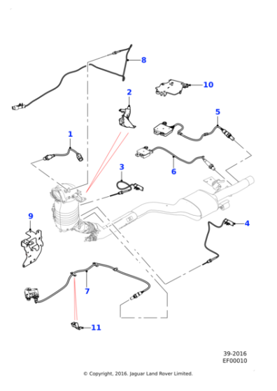 T2H14922 - Jaguar Exhaust gas temperature sensor
