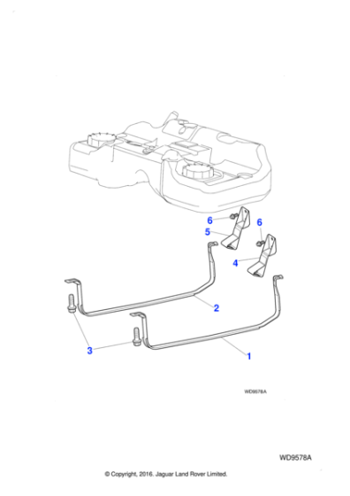 C2S45742 - Jaguar Fuel tank strap