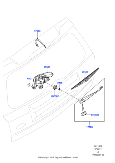 LR049843 - Land Rover Blade - Wiper