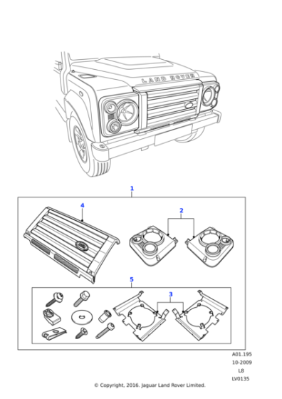 LR008365 - Land Rover Surround - Headlamp